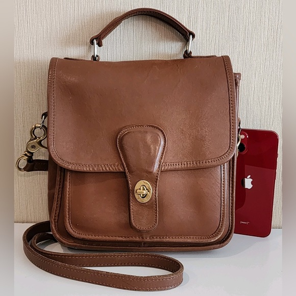 Coach Bags Coach Vintage Genuine Camel Leather Crossbodyshoulderhand Bag Poshmark